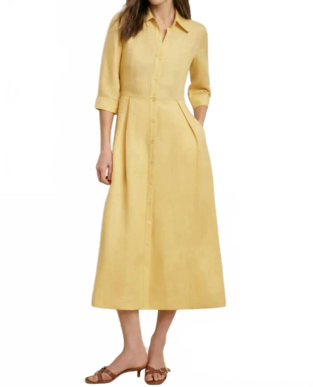 NEW FAVORITE DAUGHTER becky button-down dress in golden